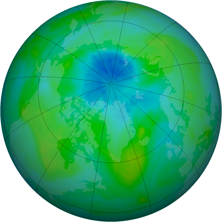 Arctic ozone map for 02 September 2014